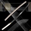Shirasaya Hirazuki Japanisches Wakizashi – T-10 Stahl, echter Choji Hamon