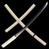 Shirasaya KUMO Japanisches Wakizashi – T-10 Stahl, echter Choji Hamon