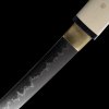 Shirasaya KUMO Japanese Wakizashi Sword – T-10 Steel, Real Choji Hamon