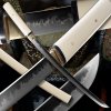 Shirasaya KUMO Japanese Wakizashi Sword – T-10 Steel, Real Choji Hamon