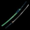 Akuma Katana aus gefaltetem AISI 1075 Stahl mit echtem Hamon