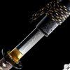 Replică de katana Koeda – oțel T-10, mătase maro, Choji Hamon