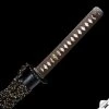 Koeda katana replika – T-10 acél, barna selyem, Choji Hamon