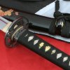 Wakizashi FLOWERS – 1.60 Shaku, AISI 1045 carbon steel, polished hamon imitation, yokote