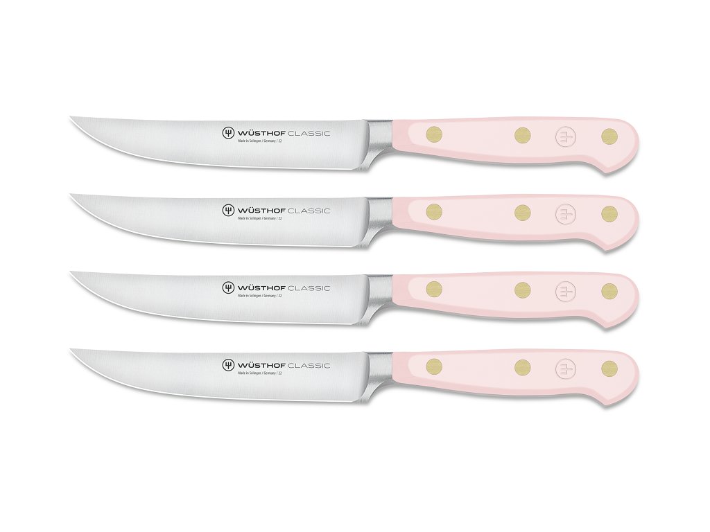 Sada 4 nožů na steaky Classic Colour 12 cm Pink Himalayan Salt