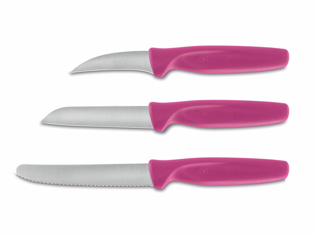 Create Collection Sada kuchyňských nožů růžová 3 ks