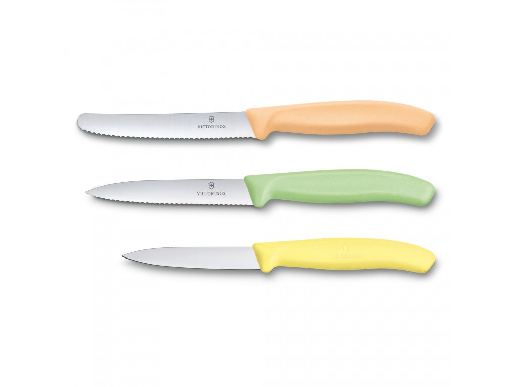 Sada 3 ks kuchyňských nožů Swiss Classic mix barev - oranžová, zelená, žlutá