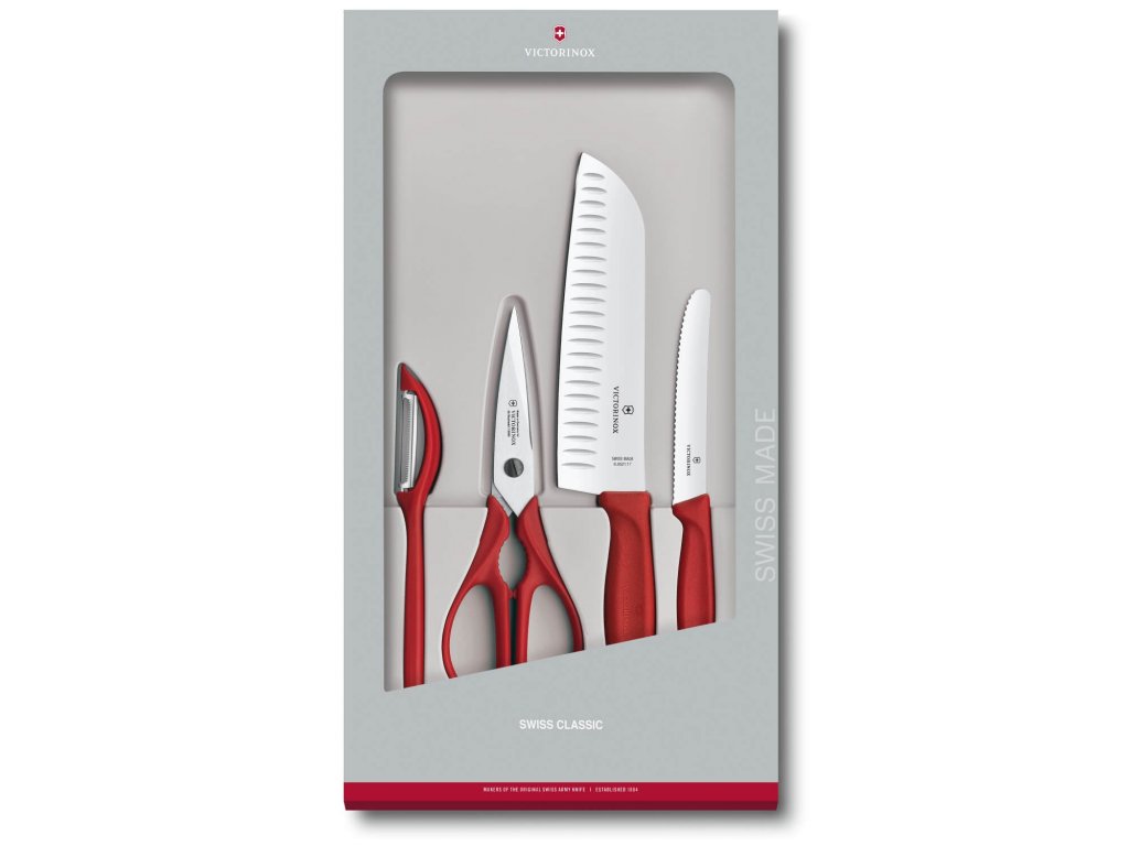 Kuchyňská sada Swiss Classic červená 4 ks