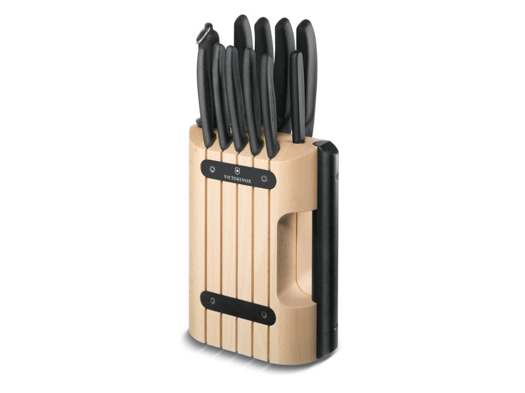 Blok s noži Swiss Classic 11 ks bukové dřevo