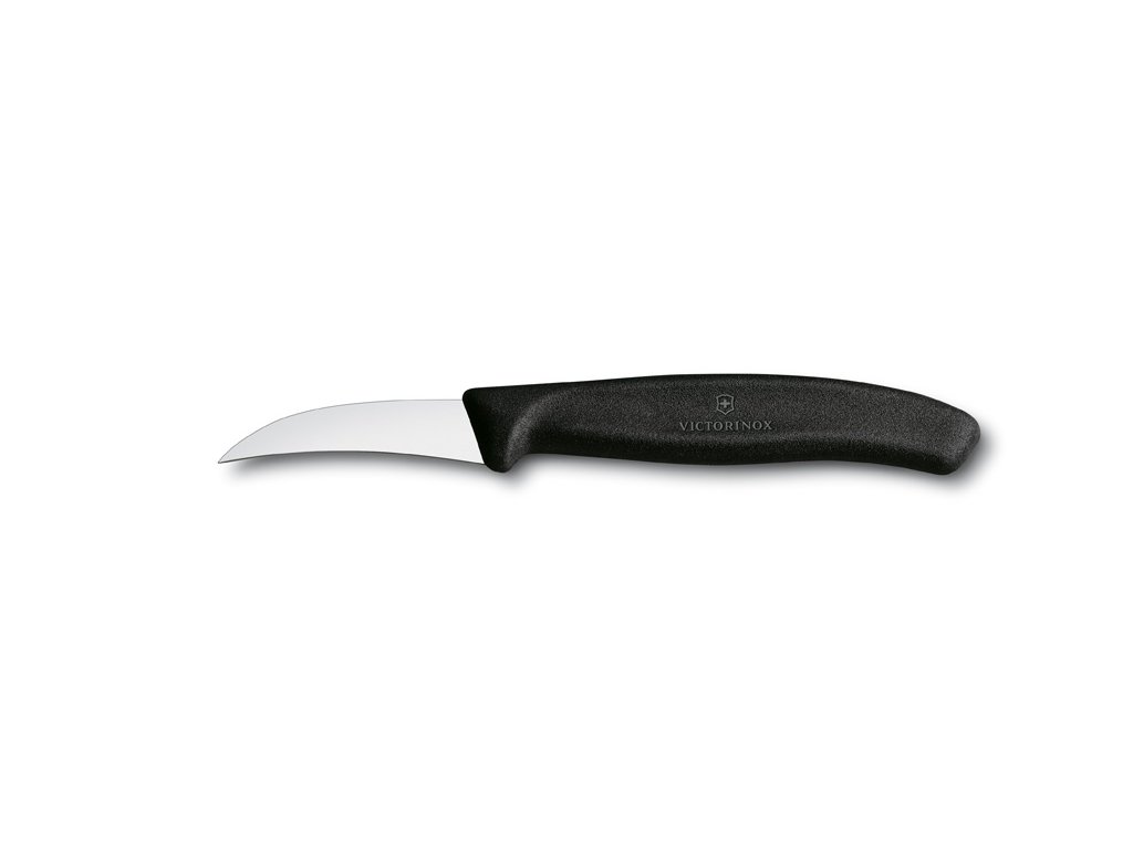 Nůž na vykrajování 6 cm zahnutý černý
