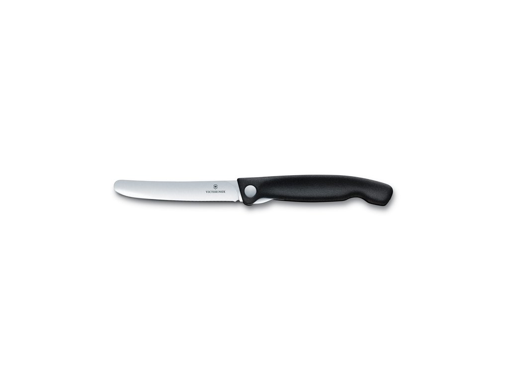 Skládací svačinový nůž Swiss Classic s rovným ostřím černý