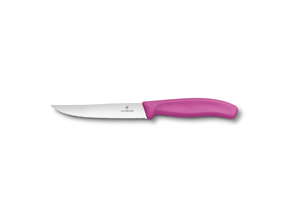 Nůž steakový Swiss Classic Gourmet 12 cm růžový
