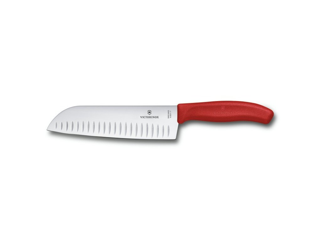 Swiss Classic nůž Santoku 17cm červený