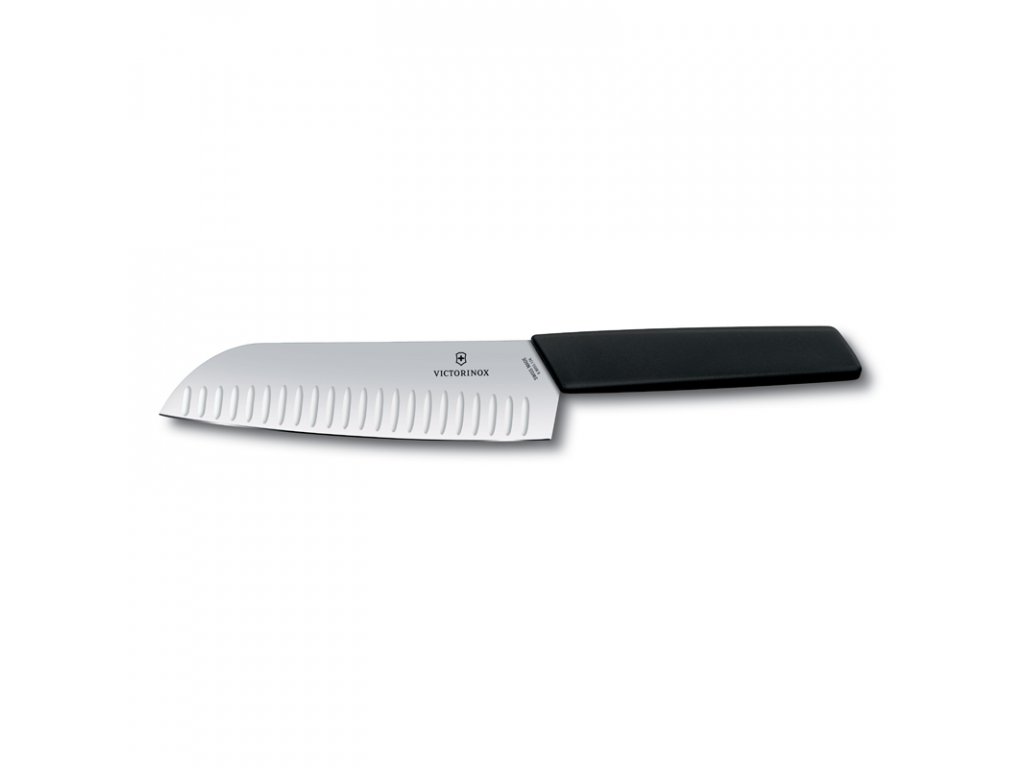 Swiss Modern nůž Santoku 17cm černý