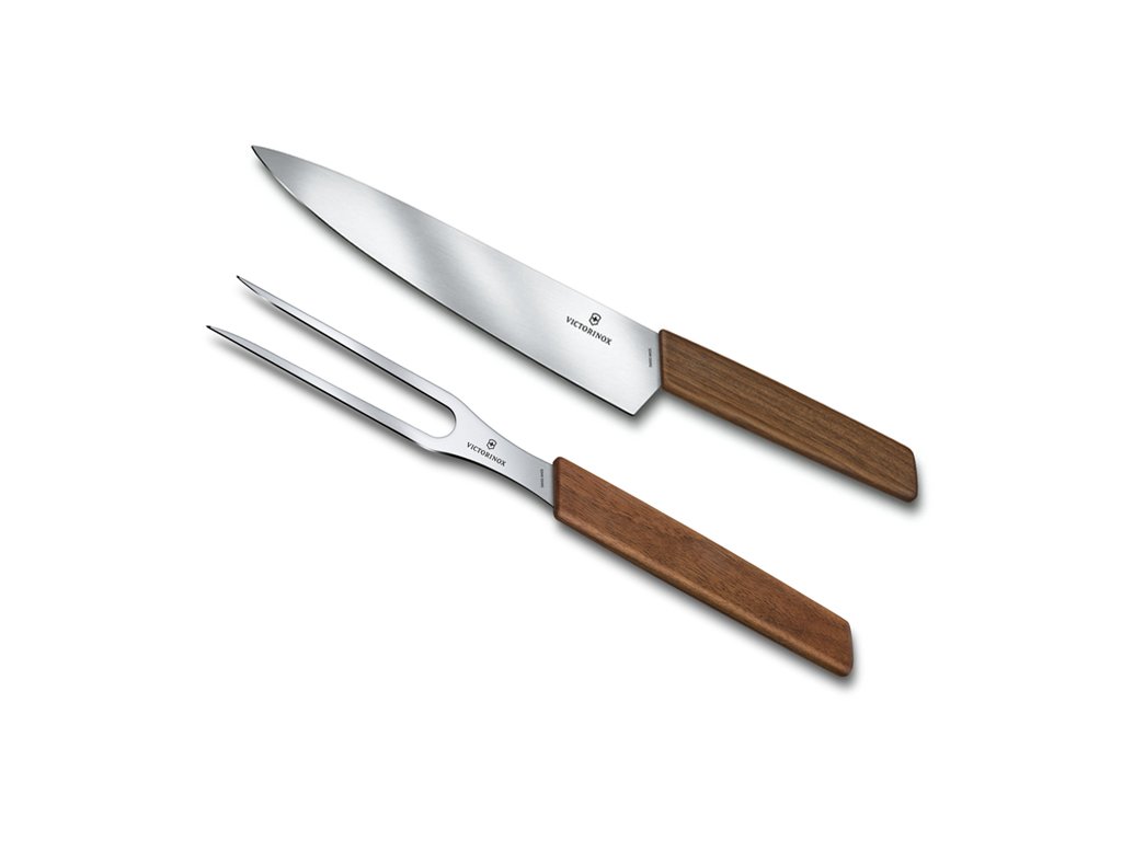 Swiss Modern sada kuchařský nůž a vidlička na maso