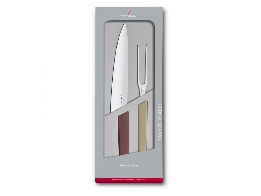 Sada nože a vidličky na maso Swiss Modern barevná