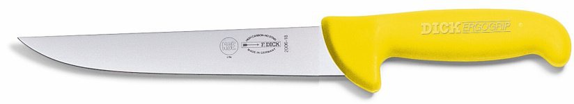 Vykrvovací nůž, žlutý v délce 15 cm