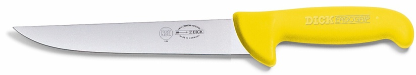 Vykrvovací nůž, žlutý v délce 21 cm