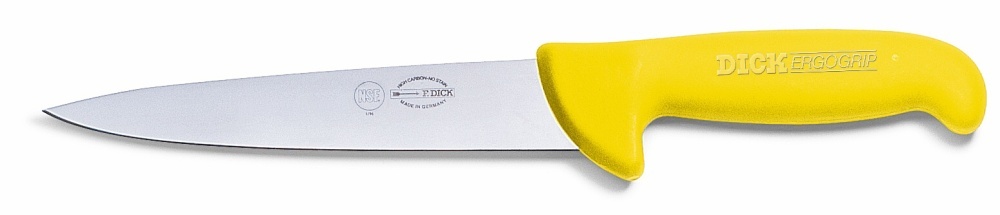 Vykrvovací nůž, žlutý v délce 15 cm