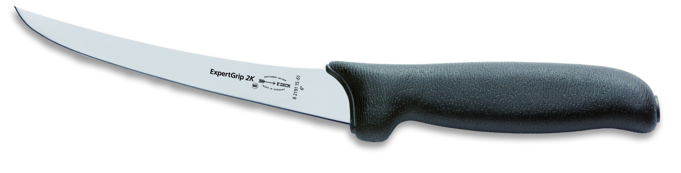 Vykosťovací nůž Dick neohebný v délce 15 cm ze série ExpertGrip, černý