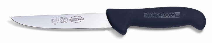 Vykosťovací nůž se širokou čepelí, černý v délce 13 cm