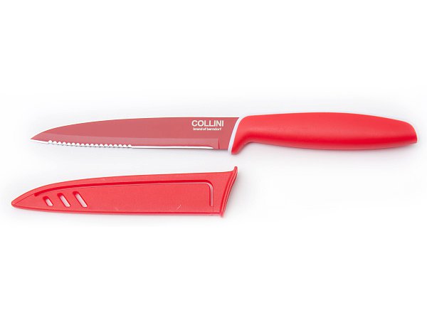Collini teflonový nůž univerzální červený délka čepele 13cm