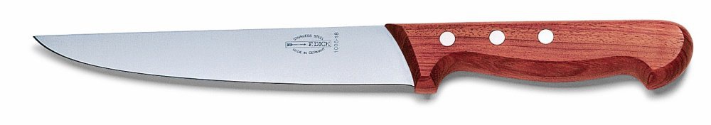 Vykrvovací nůž se dřevěnou rukojetí v délce 18 cm