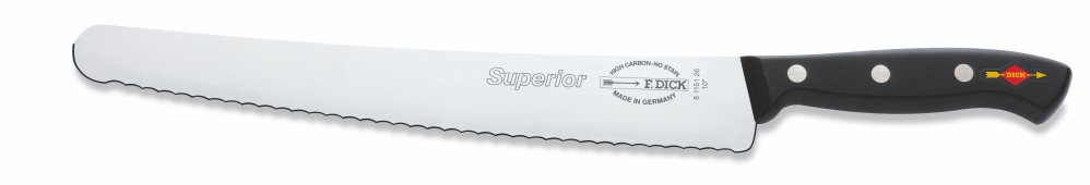 Víceúčelový nůž s vlnitým výbrusem v délce 26 cm
