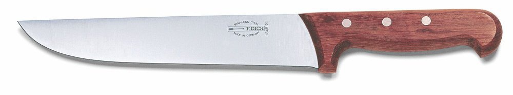 Blokový nůž se dřevěnou rukojetí v délce 21 cm