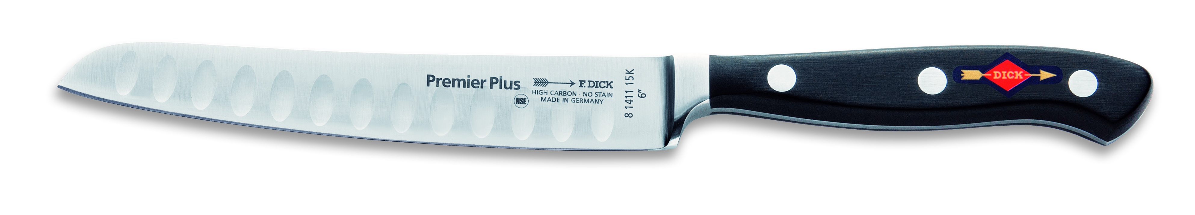 Víceúčelový Premier Plus nůž kovaný se speciálním výbrusem v délce 15 cm