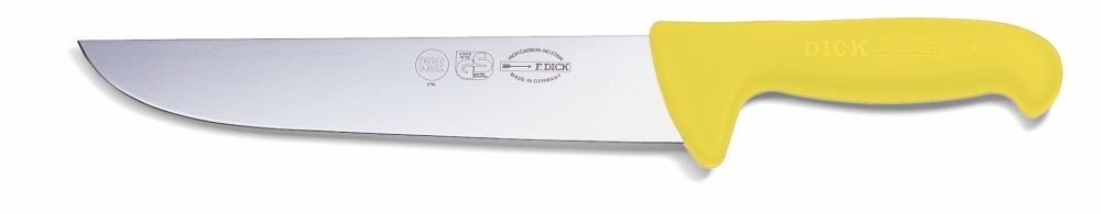 Blokový nůž, žlutý v délce 21 cm