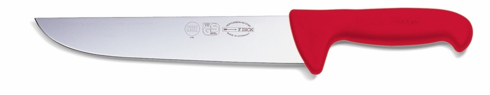Blokový nůž, červený v délce 21 cm