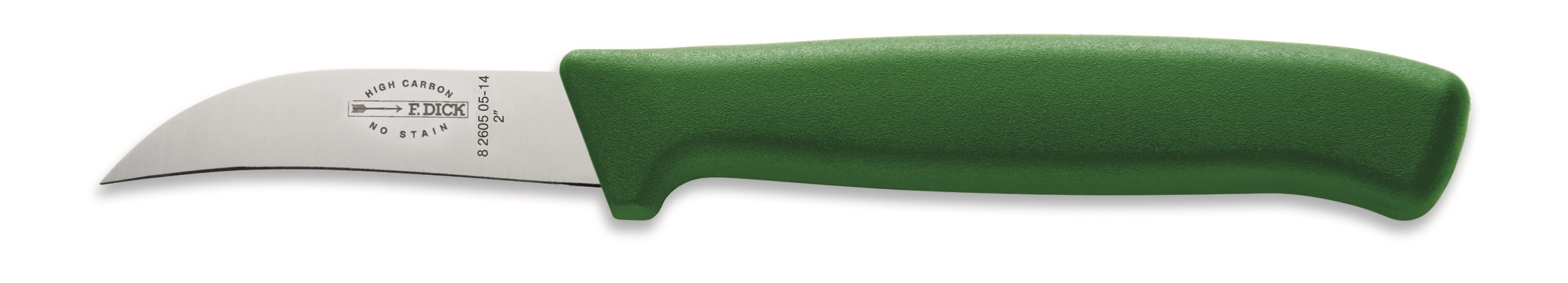 Nůž na očišťování zeleniny a ovoce, zelený v délce 5 cm