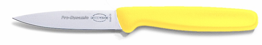 Kuchyňský nůž, žlutý v délce 8 cm