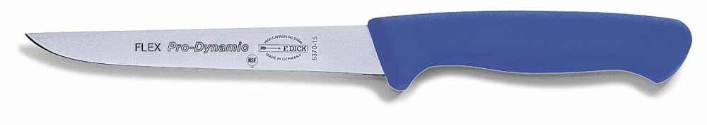 Vykosťovací a filetovací nůž ohebný, modrý v délce 15 cm