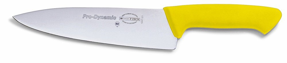 Kuchařský nůž, žlutý v délce 21 cm