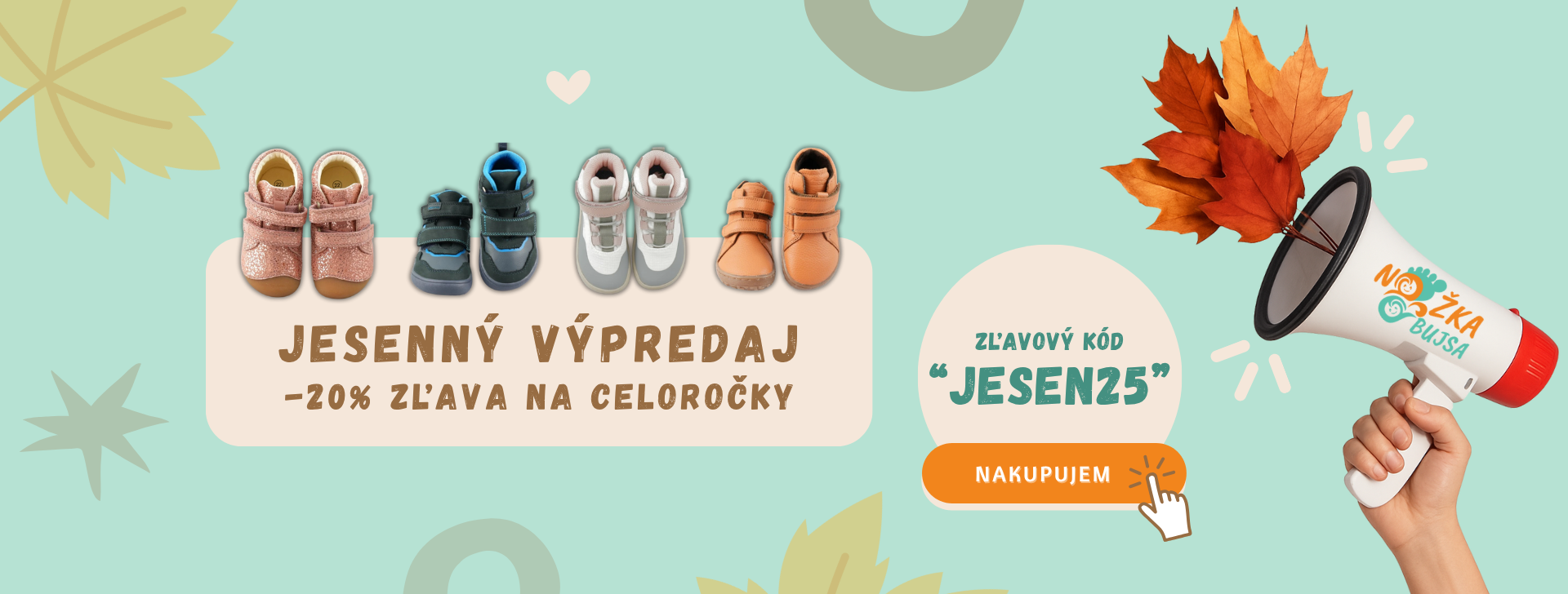 20% zľava na prechodné topánky