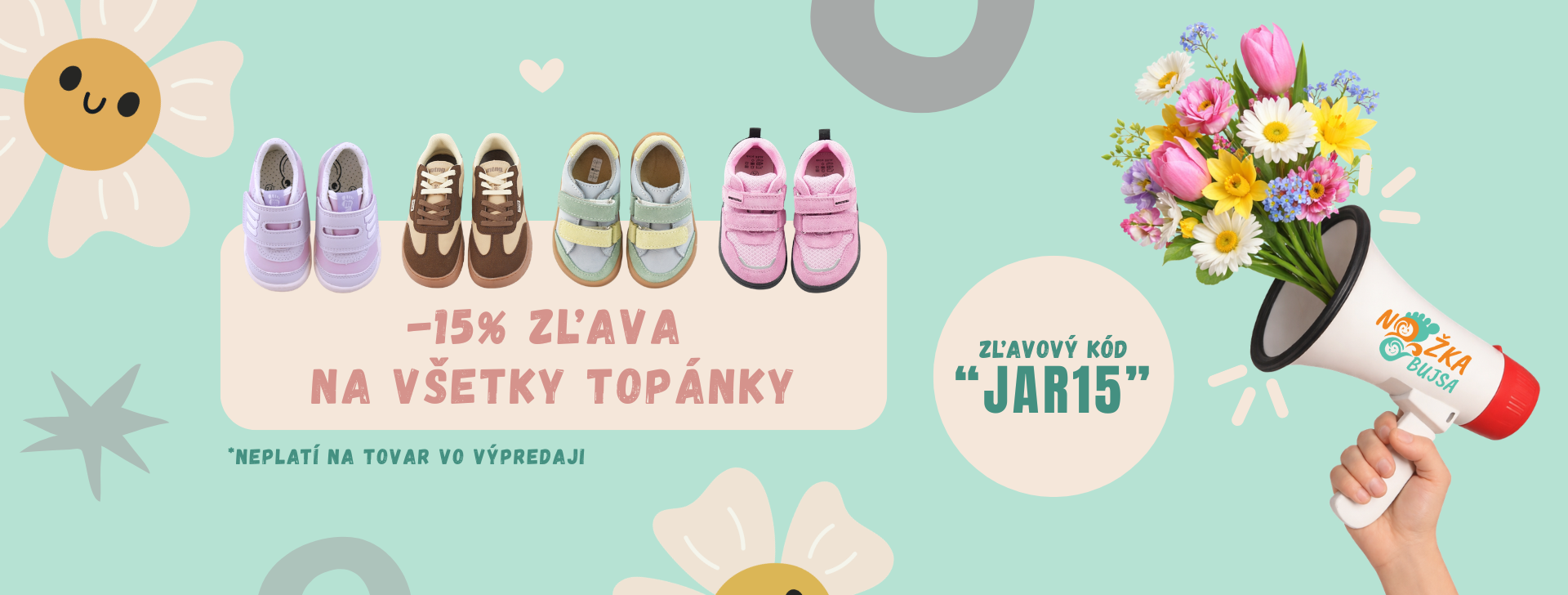 Ušetrite s kódom "JAR15" na barefoot obuv!