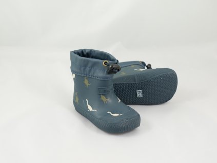 Detské Zimné Barefoot Gumáky Bundgaard Malik - Navy Dino