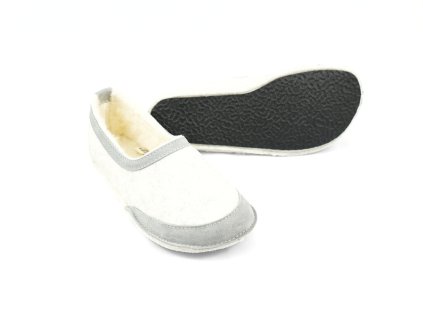 Oma King Vlnene Papuce White