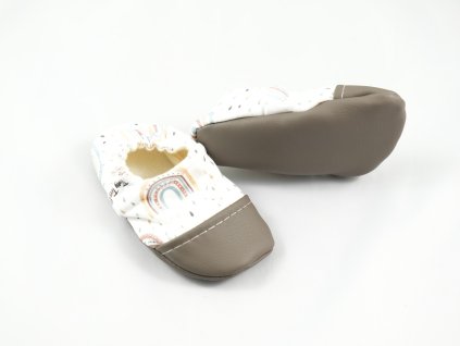 Capáčky Tiny Toes Duha - Bílá
