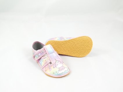 Detské Barefoot Papuče Crave Unicorn - Pink