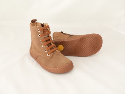 Zimné Barefoot Topánky Flexi Nens Serraje – Taupe