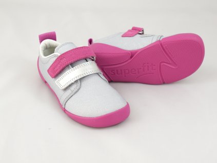 Detské Barefoot Tenisky Superfit Vento - Hellgrau/Pink
