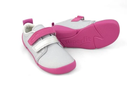 Superfit Barefoot Tenisky Vento Hellgrau Pink