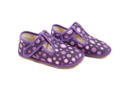 Beda Papuce FlowerWide Violet1