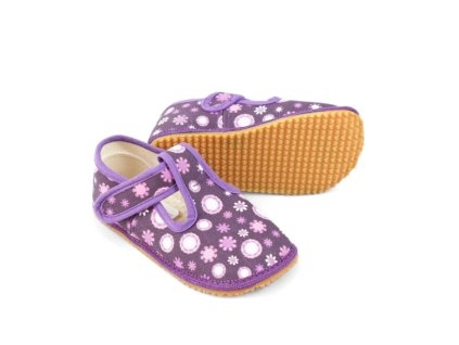 Beda Papuce Flower Wide Violet