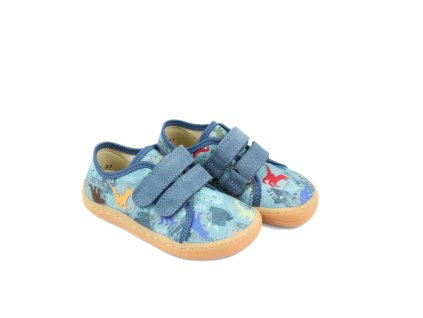 Froddo BarefootCanvas Dino DarkDenim1