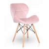 Jedálenská stolička SKY ružová - škandinávsky štýl
