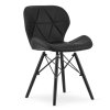 Jedálenská stolička EKO čierna s čiernymi nohami